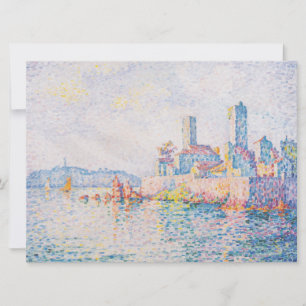 Tarjeta Las Torres de Antibes (de Paul Signac)