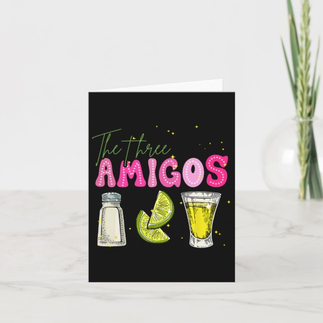 Tarjeta Las tres Amicos Cinco De Mayo Tequila (Anverso)