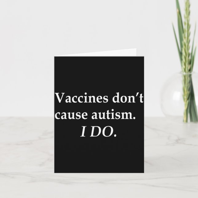 Tarjeta Las vacunas no causan autismo (Anverso)