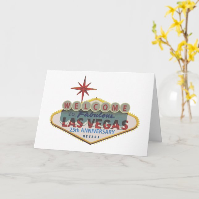 Tarjeta Las Vegas 25th Anniversary Card (flor amarilla)