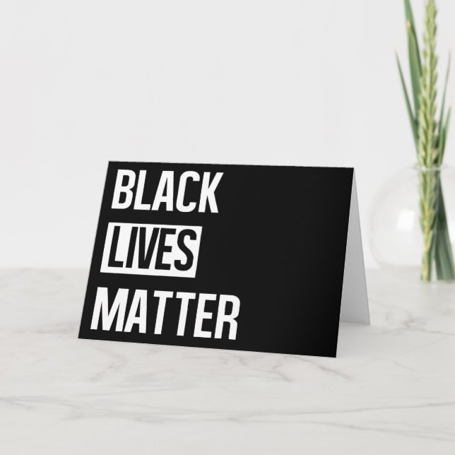 Tarjeta Las vidas negras importan (Anverso)