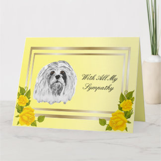 Tarjeta Lasa Apso y pérdida del mascota de los rosas