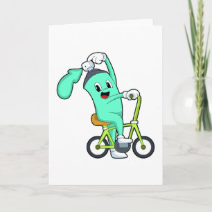 Tarjeta Lata de spray con bicicleta