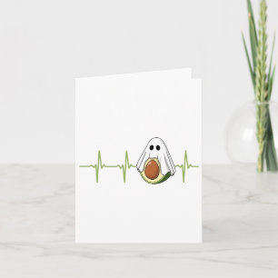 Tarjeta Latido de Aguacate Halloween Fantasma Boocado Vega