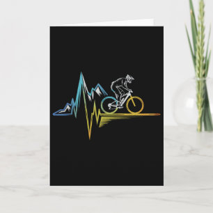 Tarjeta Latido de bicicleta de montaña divertido en bicicl