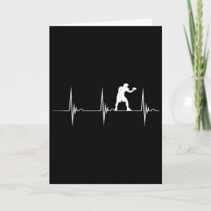 Tarjeta Latido del corazón de boxeo Ekg Boxeador de boxeo