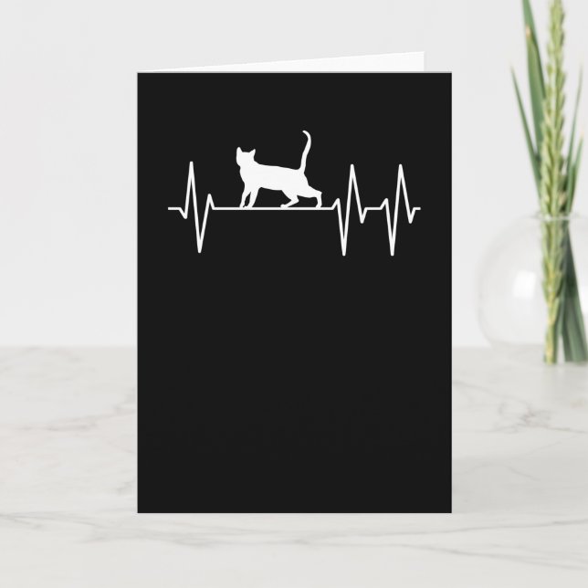 Tarjeta Latido del corazón de gato (Anverso)
