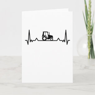 Tarjeta Latido del Corazón de Tractor Regalos de Agricultu