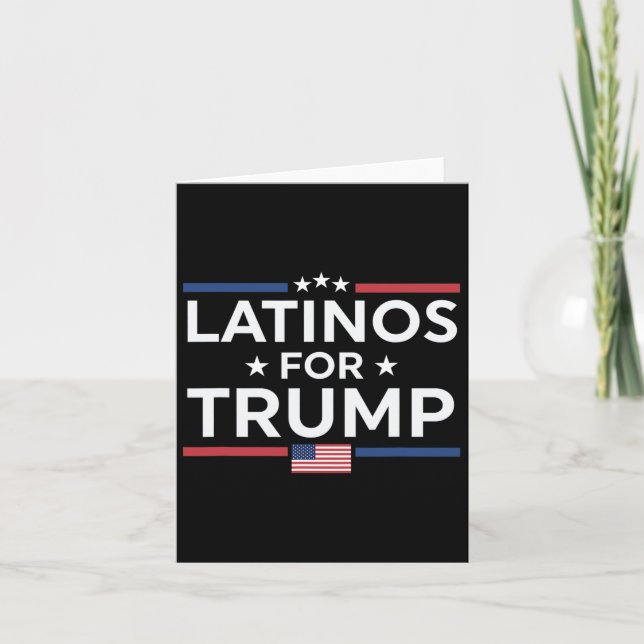 Tarjeta Latinos por Trump 2024 - Elección presidencial Tru (Anverso)