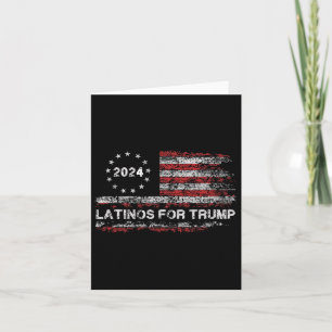 Tarjeta Latinos por Trump 2024 - Elección Presidente Trump