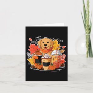 Tarjeta Latte de café con especias de calabaza para las mu