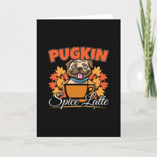 Tarjeta Latte de Especias de Calabaza - Juego de Palabras