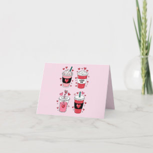 Tarjeta Latte de San Valentín Amante del Café