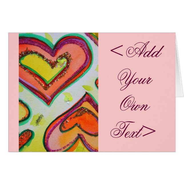 Tarjeta Laugh Hearts (Anverso (Horizontal))