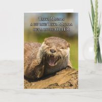 Laughing Otter Fun Birthday Greeting Card Humor