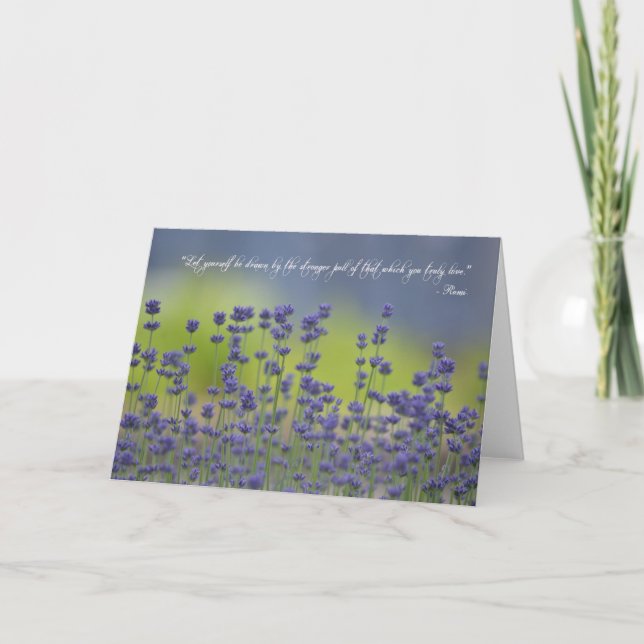 Tarjeta Lavanda con cita (Anverso)