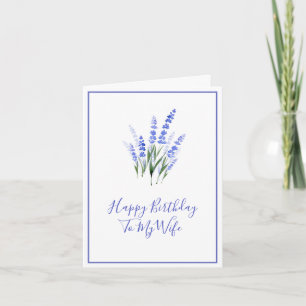 Tarjeta Lavanda de color de agua Bouquet