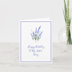 Tarjeta Lavanda de color de agua Bouquet