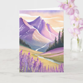 Tarjeta Lavanda de primavera | Acuarela del Parque Naciona