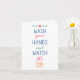 Tarjeta Lávate las manos y mira el papel higiénico (Small Plant)