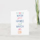Tarjeta Lávate las manos y mira el papel higiénico (Anverso)