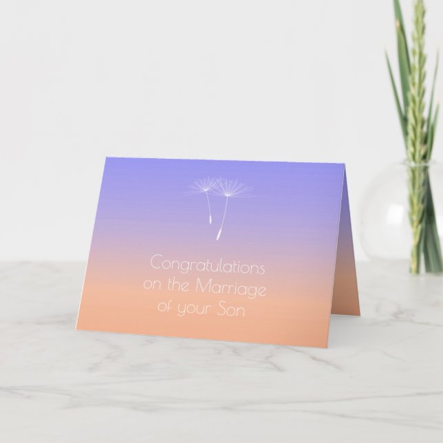 Tarjeta Lavender aplaude a padres de novia (Anverso)