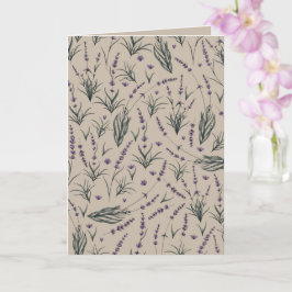 Tarjeta Lavender Botanical Pattern Greeting Card