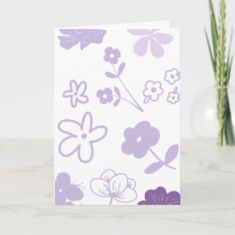 Tarjeta Lavender Florals on White Background 