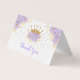 Tarjeta Lavender Gold Crown Princess Shower