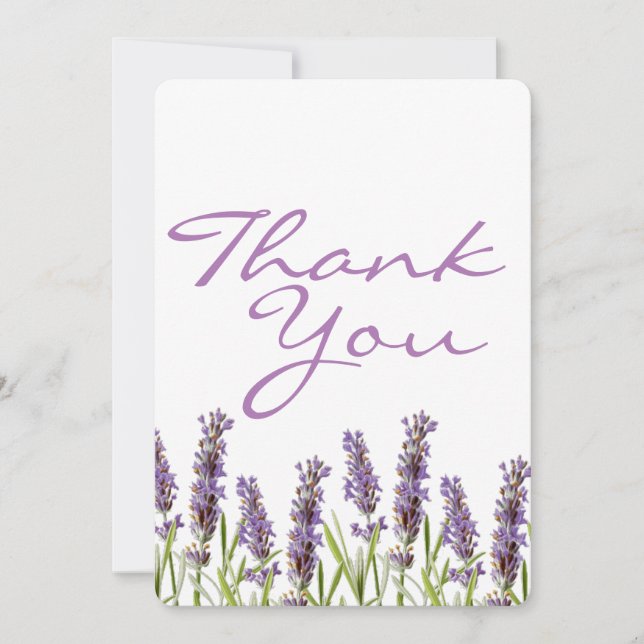 Tarjeta Lavender Gracias (Anverso)