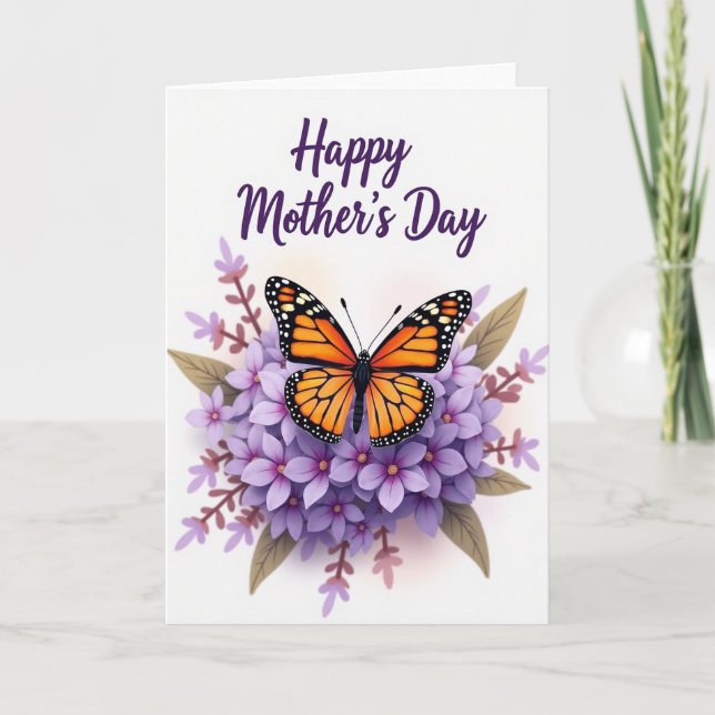 Tarjeta Lavender Hue Mothers Day Card (Anverso)