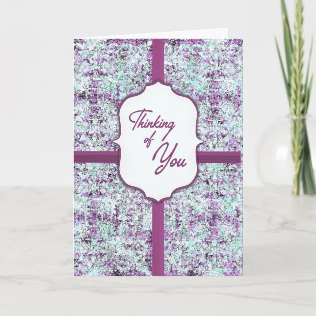Tarjeta Lavender Thoughts Thinking of You Chocolate Gift (Anverso)