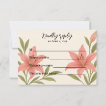Tarjeta Lavish Lily RSVP