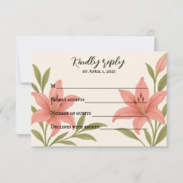 Tarjeta Lavish Lily RSVP