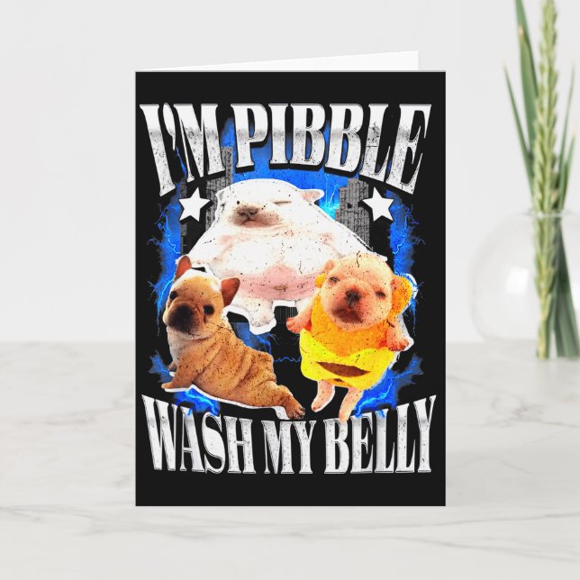 Tarjeta Lavo Mi Barriga Bulldog Francés Pibble  (Anverso)