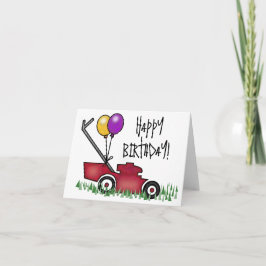 Tarjeta Lawn Mower Happy Birthday (en blanco dentro)