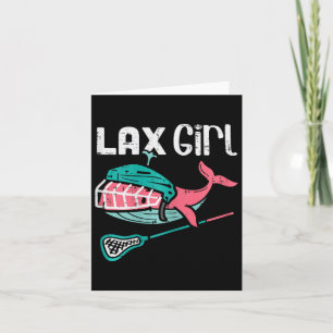 Tarjeta Lax Chica Lacrosse Whale Cute Sport Player Goalie