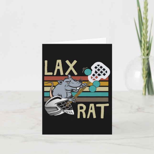 Tarjeta Lax Rat Lacrosse Retro Vintage (Anverso)