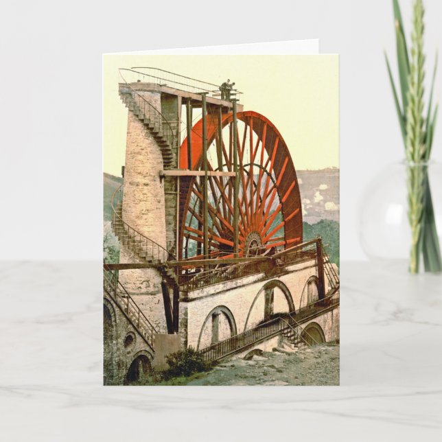 Tarjeta Laxey Wheel 1890 (Anverso)