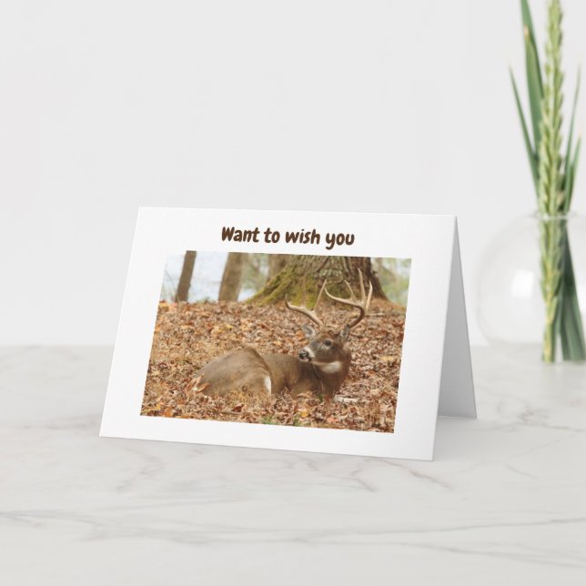 TARJETA LAYED BACK DEER DICE FELIZ CUMPLEAÑOS 60 (Anverso)