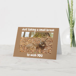 TARJETA LAYED BACK DEER DICE FELIZ CUMPLEAÑOS 60