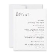 Tarjeta LAYLA de información mínima de Boda