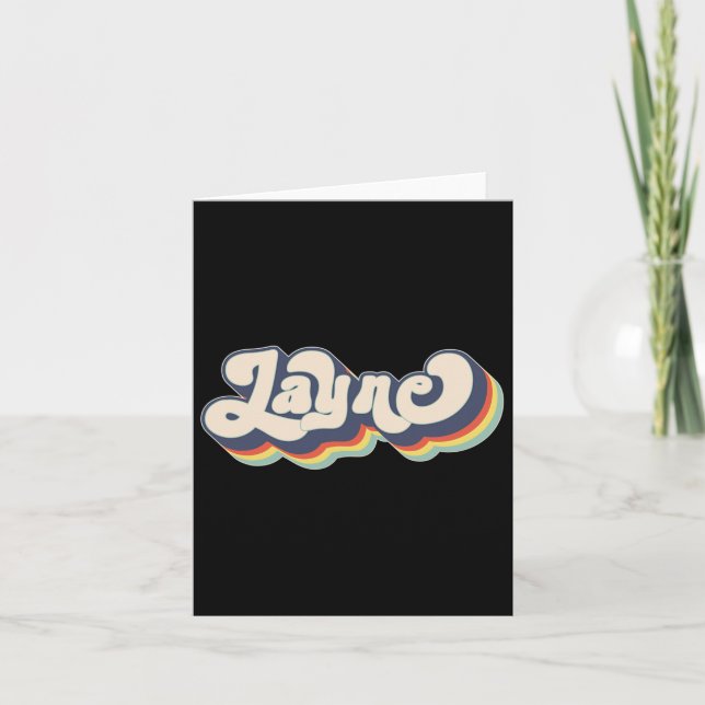 Tarjeta Layne Nombre Apellido Personalizado Nombre Layne (Anverso)