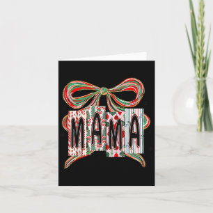 Tarjeta Lazo Coqueto Feliz Navidad Mamá Abuela Xmas Pijama