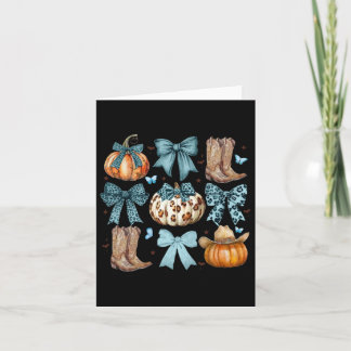 Tarjeta Lazo Coqueto Hola Botas de Calabaza Occidental de