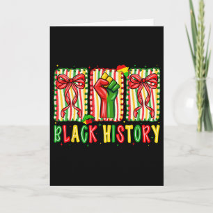 Tarjeta Lazo Coqueto Puño Soy Mes de la Historia Negra Afr