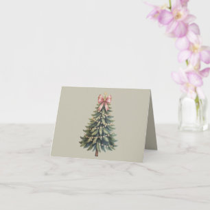 Tarjeta Lazo de árbol de Navidad Coquette Xmas