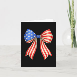 Tarjeta Lazo de bandera americana patriótica minimalista E