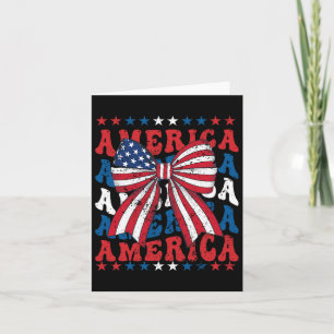 Tarjeta Lazo de coqueta americana bandera patriótica de EE