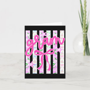 Tarjeta Lazo de coqueta floral gram día de la madre mujere